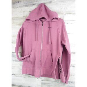 Nike Womens Pink Full-Zip Hoodie Size S Cotton Blend
